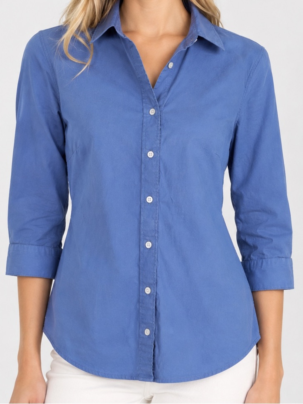 J.Crew Blue Cotton Button-Down Shirt